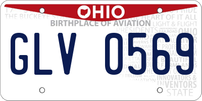 OH license plate GLV0569