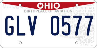 OH license plate GLV0577