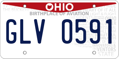 OH license plate GLV0591