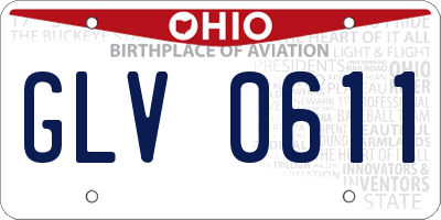 OH license plate GLV0611
