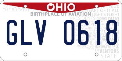 OH license plate GLV0618