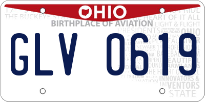 OH license plate GLV0619