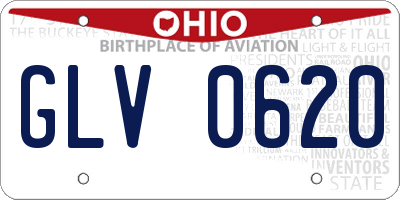 OH license plate GLV0620