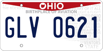 OH license plate GLV0621