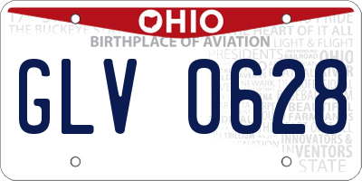 OH license plate GLV0628