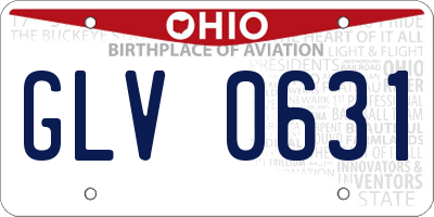 OH license plate GLV0631