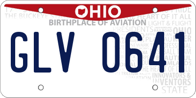 OH license plate GLV0641