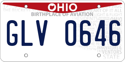 OH license plate GLV0646