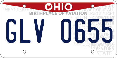 OH license plate GLV0655