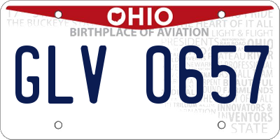OH license plate GLV0657