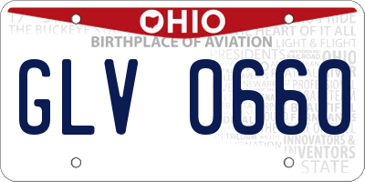 OH license plate GLV0660