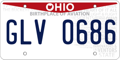 OH license plate GLV0686