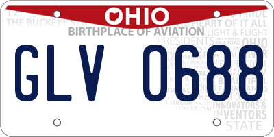 OH license plate GLV0688