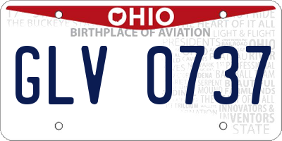 OH license plate GLV0737