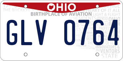 OH license plate GLV0764