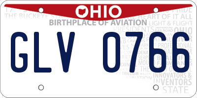 OH license plate GLV0766