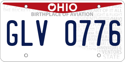 OH license plate GLV0776
