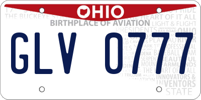 OH license plate GLV0777