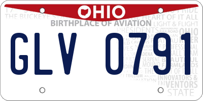 OH license plate GLV0791