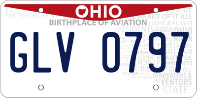 OH license plate GLV0797