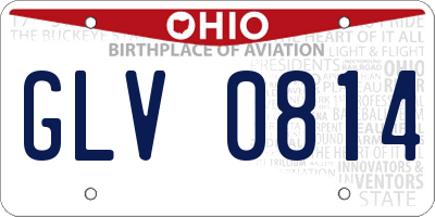 OH license plate GLV0814