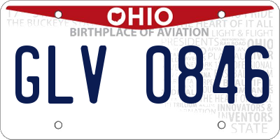 OH license plate GLV0846
