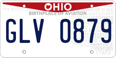 OH license plate GLV0879