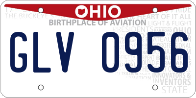 OH license plate GLV0956