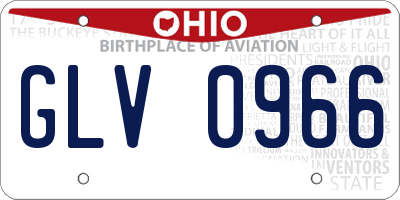 OH license plate GLV0966