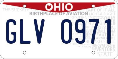 OH license plate GLV0971