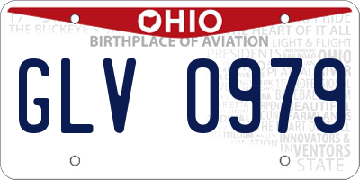 OH license plate GLV0979