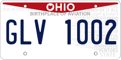 OH license plate GLV1002