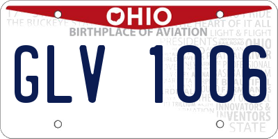 OH license plate GLV1006