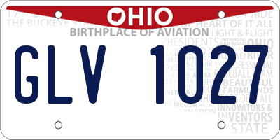 OH license plate GLV1027