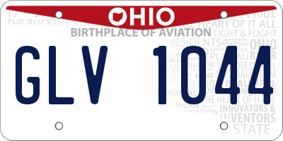 OH license plate GLV1044