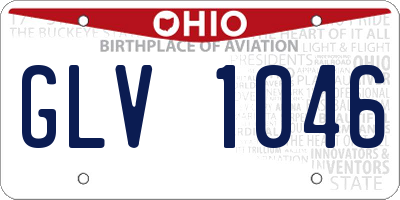 OH license plate GLV1046
