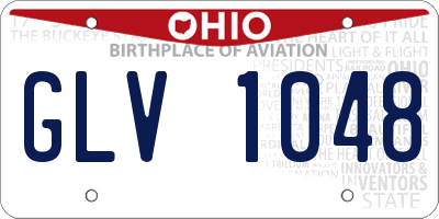 OH license plate GLV1048