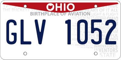 OH license plate GLV1052