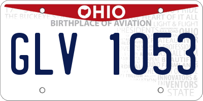 OH license plate GLV1053