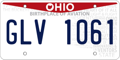 OH license plate GLV1061