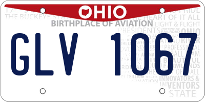 OH license plate GLV1067