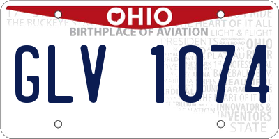 OH license plate GLV1074