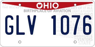 OH license plate GLV1076