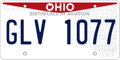 OH license plate GLV1077