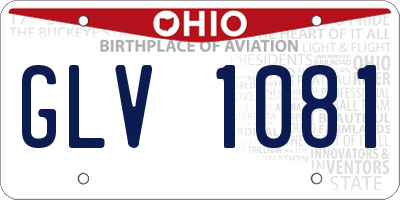 OH license plate GLV1081