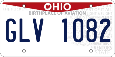 OH license plate GLV1082