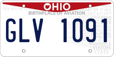 OH license plate GLV1091