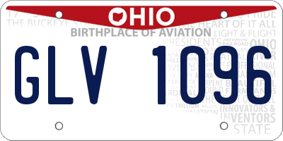 OH license plate GLV1096
