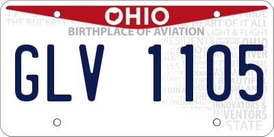 OH license plate GLV1105