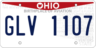 OH license plate GLV1107
